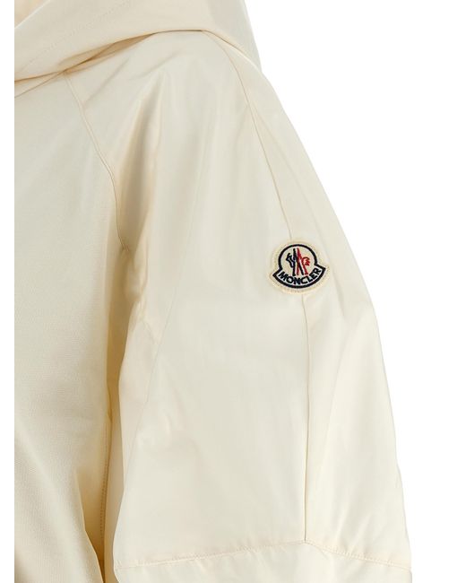 Moncler Natural Ribbed Knit Hoodie