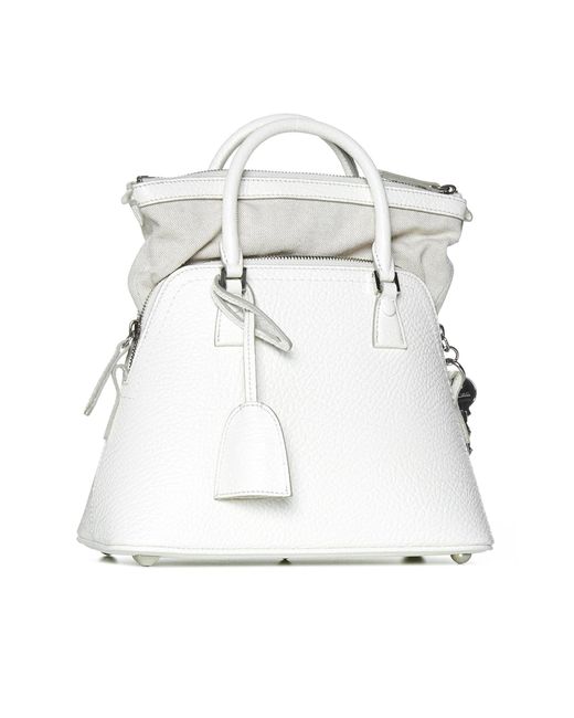 Maison Margiela White Leather 5ac Classique Mini Shoulder Bag