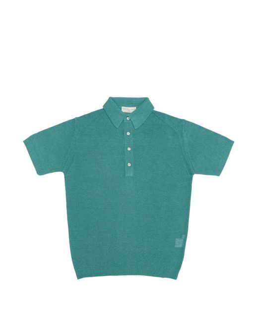 FILIPPO DE LAURENTIIS Green Polo Shirt for men