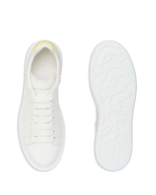 Alexander McQueen White Oversize Sneakers With Multicoloured Spoilers