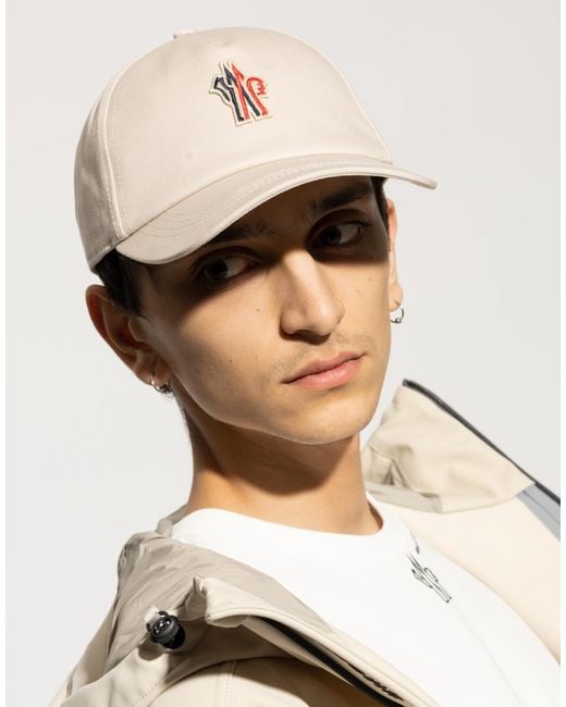 Moncler White Grenoble Logo Patch Baseball Cap Accessories Beanies & Hats for men