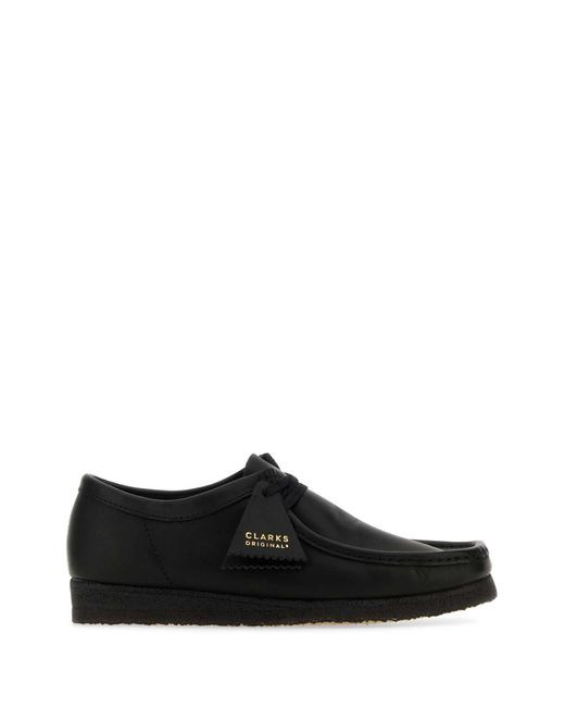 Clarks Black Leather Wallabee Ankle Boots for men