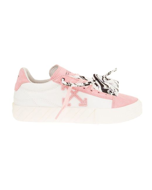 Off-White c/o Virgil Abloh Leather Woman White And Pink Low Vulcanized ...
