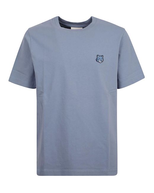 Maison Kitsuné Blue Logo Detail T-Shirt for men