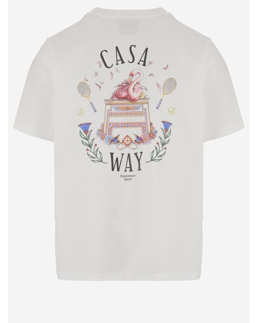 Casablanca White Cotton T-Shirt Organic T-Shirts for men