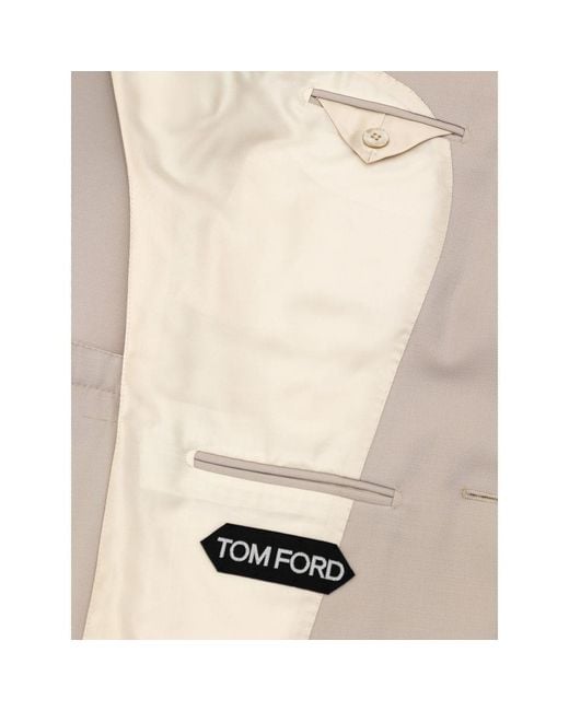 Tom Ford Natural Wool Blazer Clothing for men