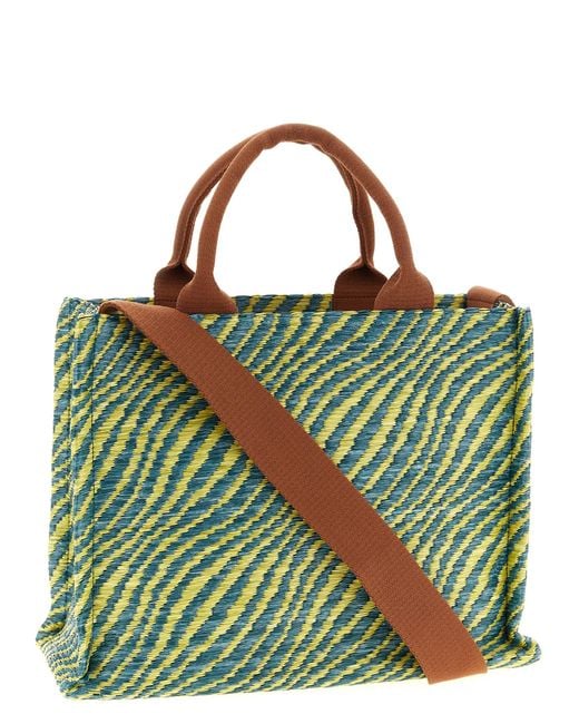 Marni Green Raffia Handbag