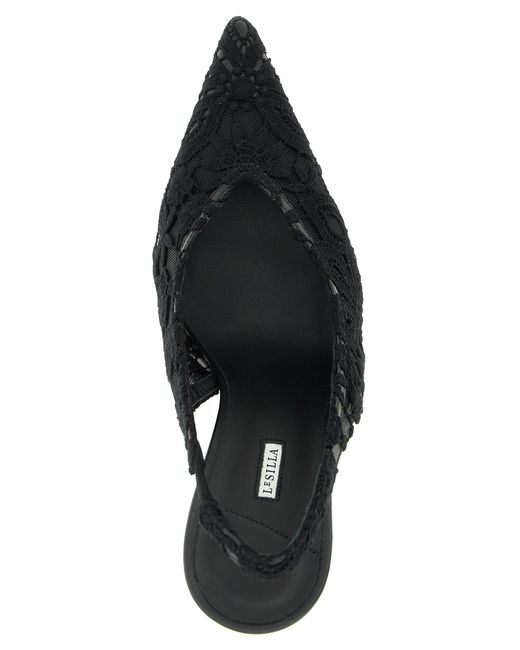 Le Silla Black 'Chantilly' Slingback