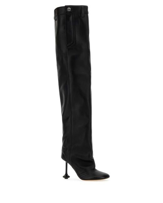 Loewe Black Toy Panta Silver-tone-hardware Leather Over-the-knee Boots