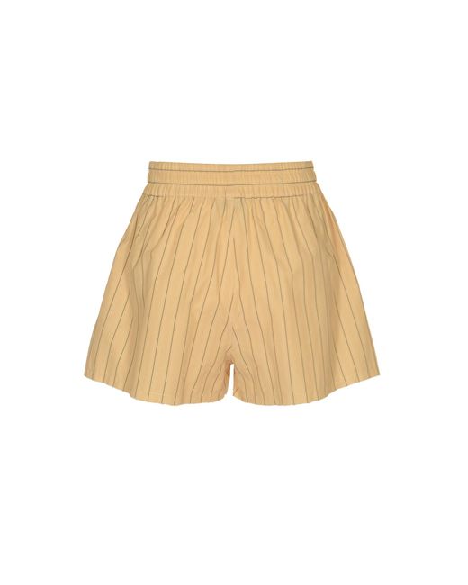 WEILI ZHENG Natural Pinstriped Boxer Shorts
