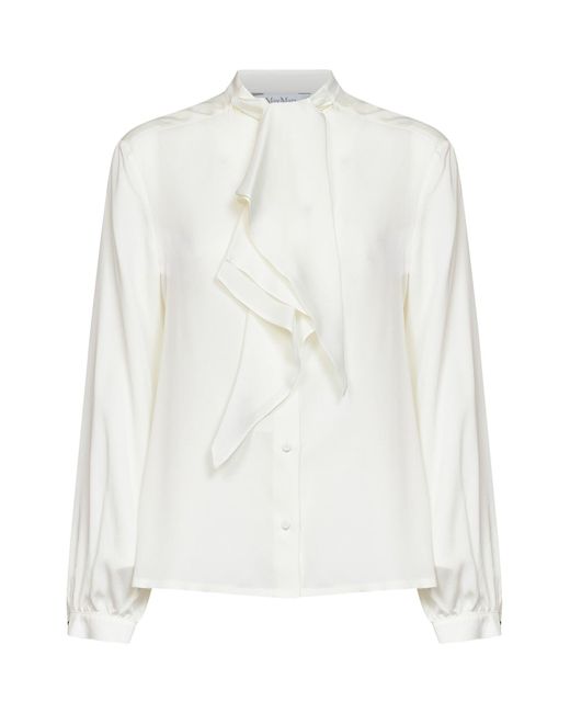 Max Mara White Mxmleccio Ruffled Shirt