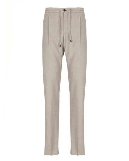Incotex Gray Pattern 54 Pants for men