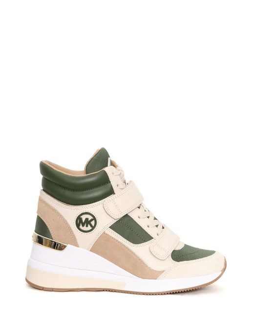 Michael Kors Multicolor Gentry High-top Leather Wedge Sneakers