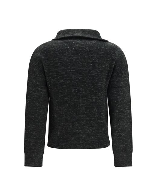 Isabel Marant Black Coxy High-Neck Sweatshirt Sweatshirts