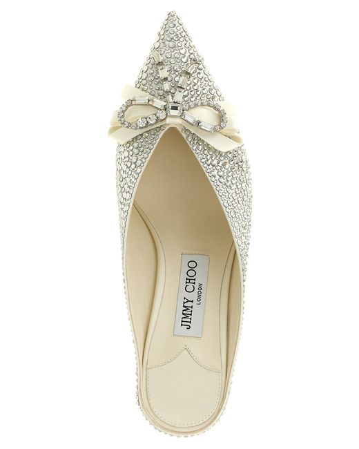 Jimmy Choo White 'Auria' Sabots