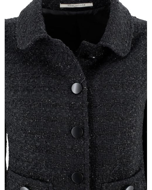 Tagliatore Black Crop Jacket