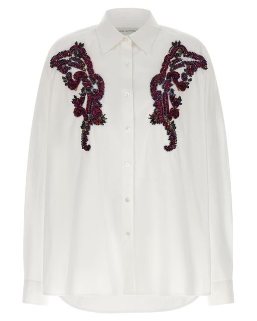 Dries Van Noten White Cotton Blouse