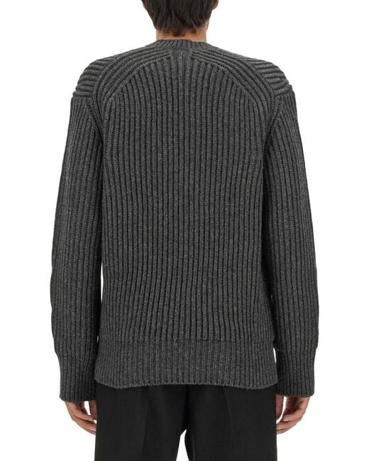 McQueen Gray Wool Jersey Jumpers for men