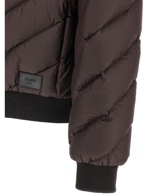Fendi Gray Reversible Down Jacket for men