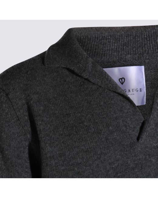 Seven Gauge Gray Wool Knitwear for men