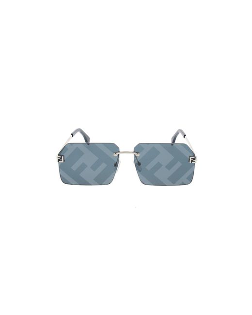 Fendi Blue Square Frame Sunglasses