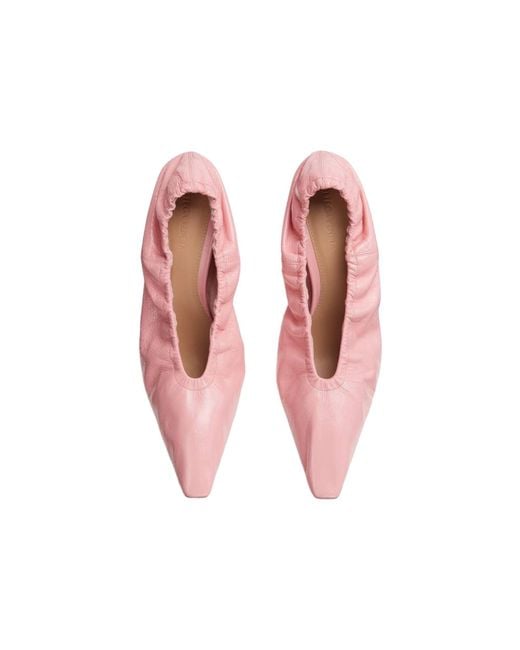 Bottega Veneta Pink Transparent Embellished 75Mm Heel Pumps