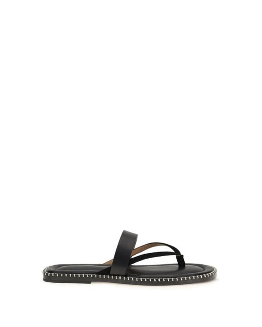 Dries Van Noten White Slip-On Leather Sandals With Sequins Calf for men