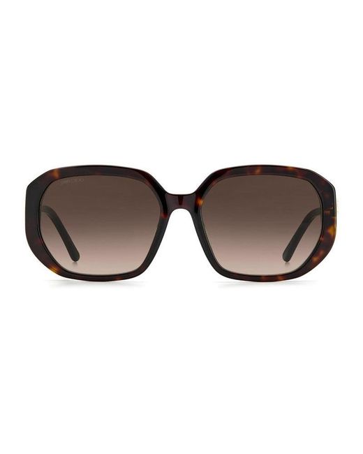 Jimmy Choo Brown Sunglasses Square Full Rim, Frame And Gradient Lens Karly-F-S0086Ha