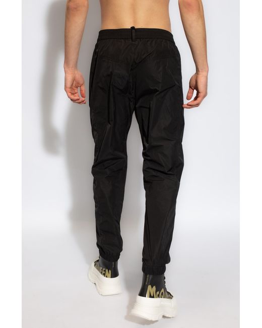 DSquared² Black Trousers With Logo for men
