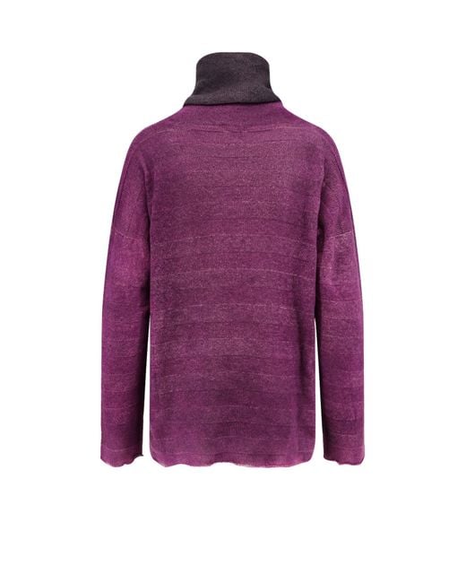 F Cashmere Purple Bruco 89 Cashmere Turtleneck Sweater
