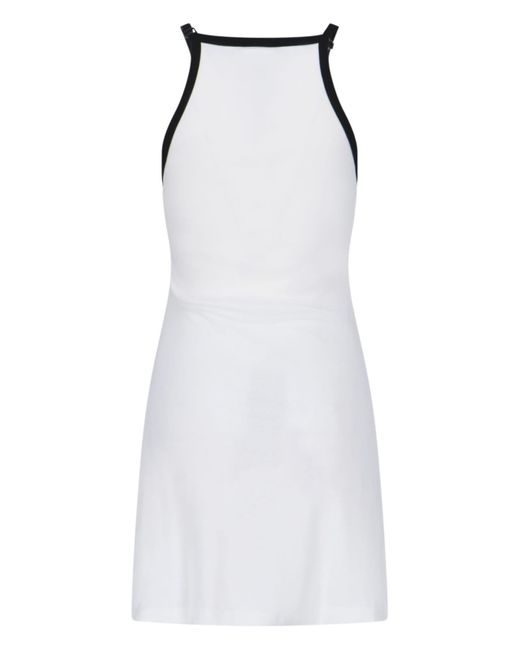 Courreges White Contrast Mini Dress
