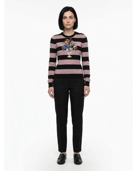 Dolce & Gabbana Black Cashmere Sweatshirt Clothing