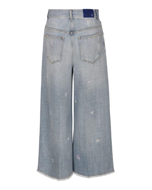 Forte Forte Denim Floral Print Straight Jeans in Blue | Lyst