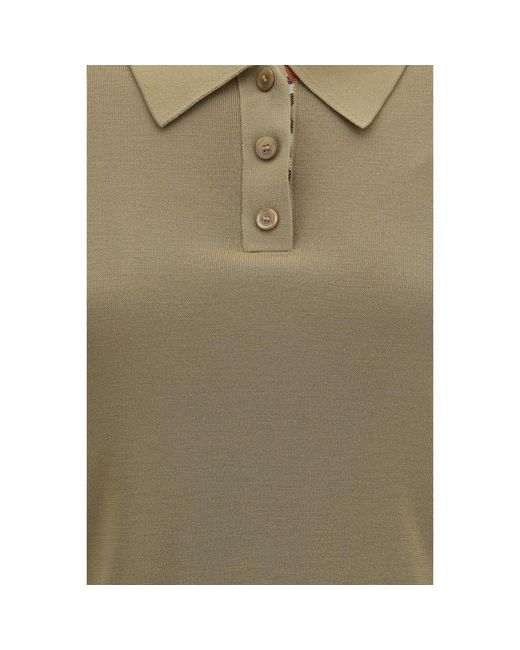 Burberry Green Bicolor Wool Oves Aries Polo Shirt