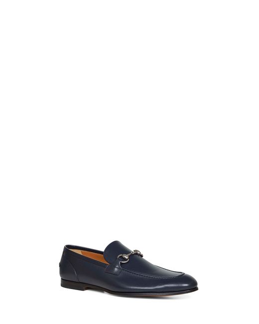Gucci Blue Dark Leather Jordaan Loafers for men