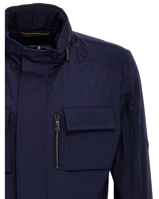 Moorer Blue Manolo-Kn Jacket for men