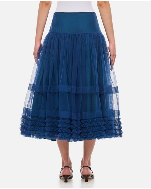 Molly Goddard Blue Uma Midi Skirt