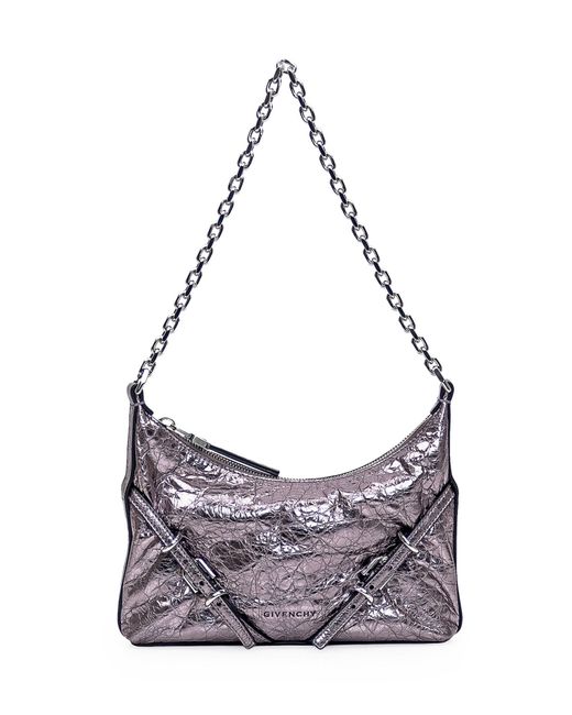 Givenchy Gray Voyou Party Leather Shoulder Bag