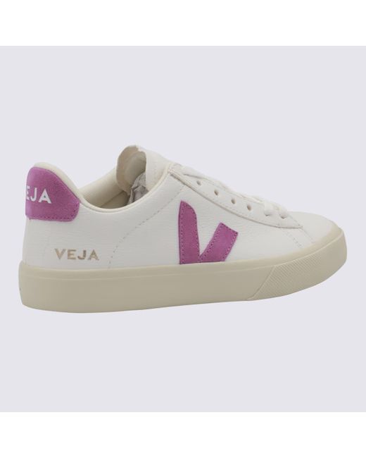 Veja Multicolor White And Pink Leather Campo Sneakers