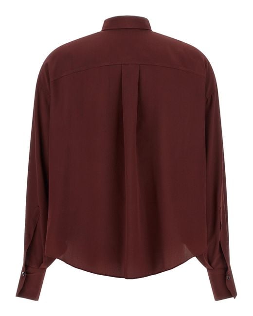 Brunello Cucinelli Purple Silk Blouse