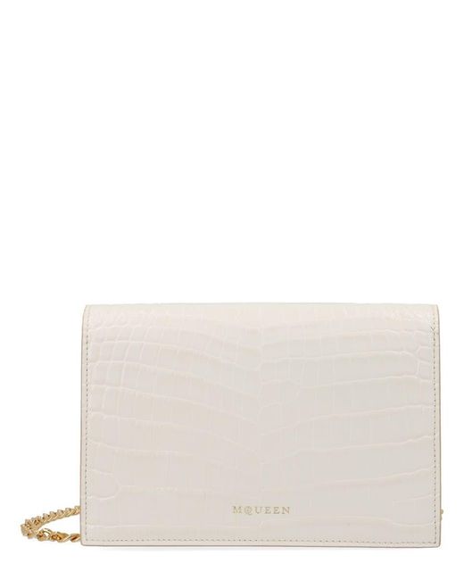 Alexander McQueen Natural Small Skull Bag