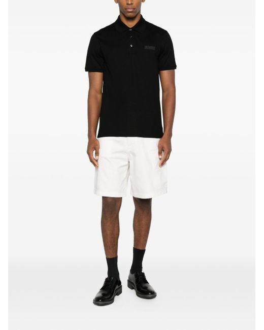Givenchy Black Cotton Polo Shirt for men
