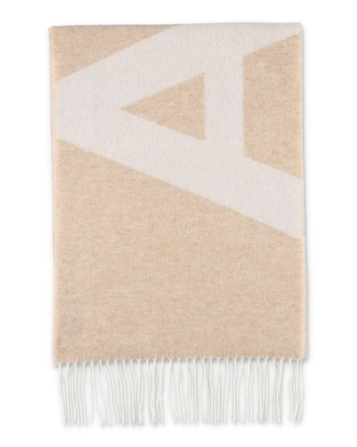 A.P.C. Malo Scarf Logo in Camel (Natural) | Lyst
