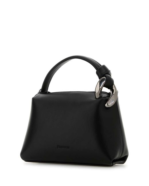 J.W. Anderson Black Leather Small Jwa Corner Handbag