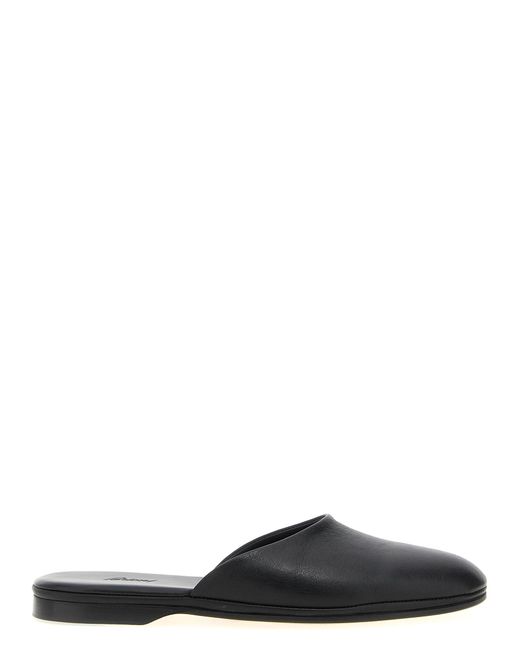 Brioni Black Calfskin Mules