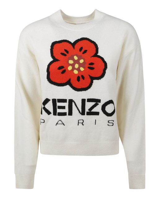 KENZO Boke Flower Placed Jumper in Gray | Lyst