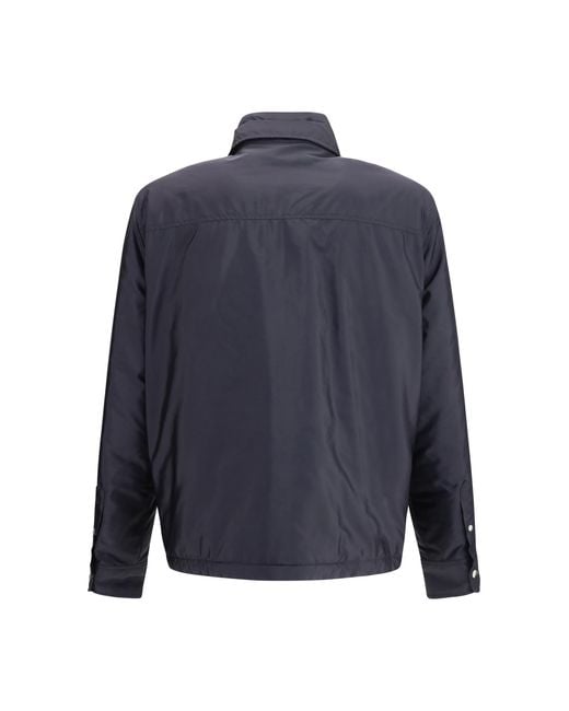 Moncler Blue Meridelle Padded Shirt Jacket for men