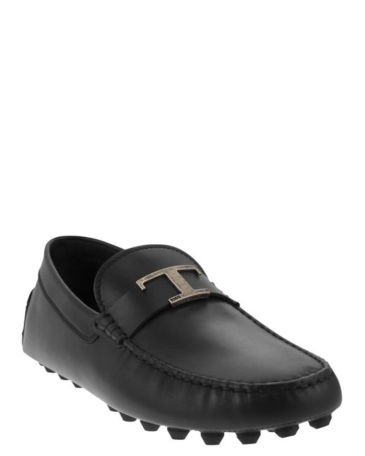 Tod's Black Moccasin With Macro Rubbers for men