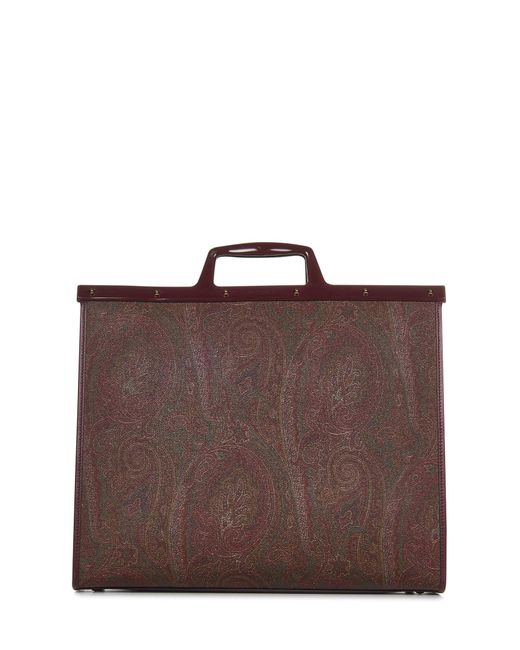 Etro Brown Love Trotter Paisley Large Tote