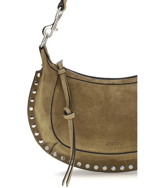 Isabel Marant Gray Shoulder Bag Oskan Moon Calf Leather